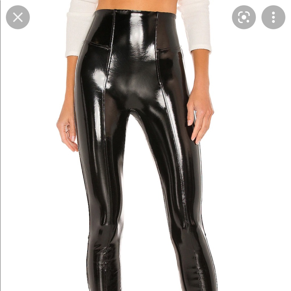 Spanx patent leather leggings
